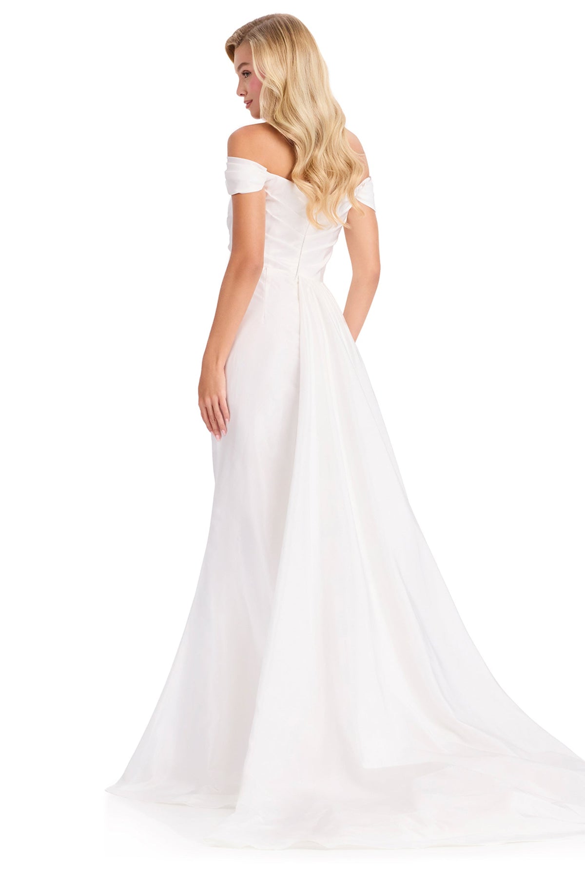 Ashley Lauren 12424 - Ruched Taffeta Sweetheart Overskirt Prom Gown