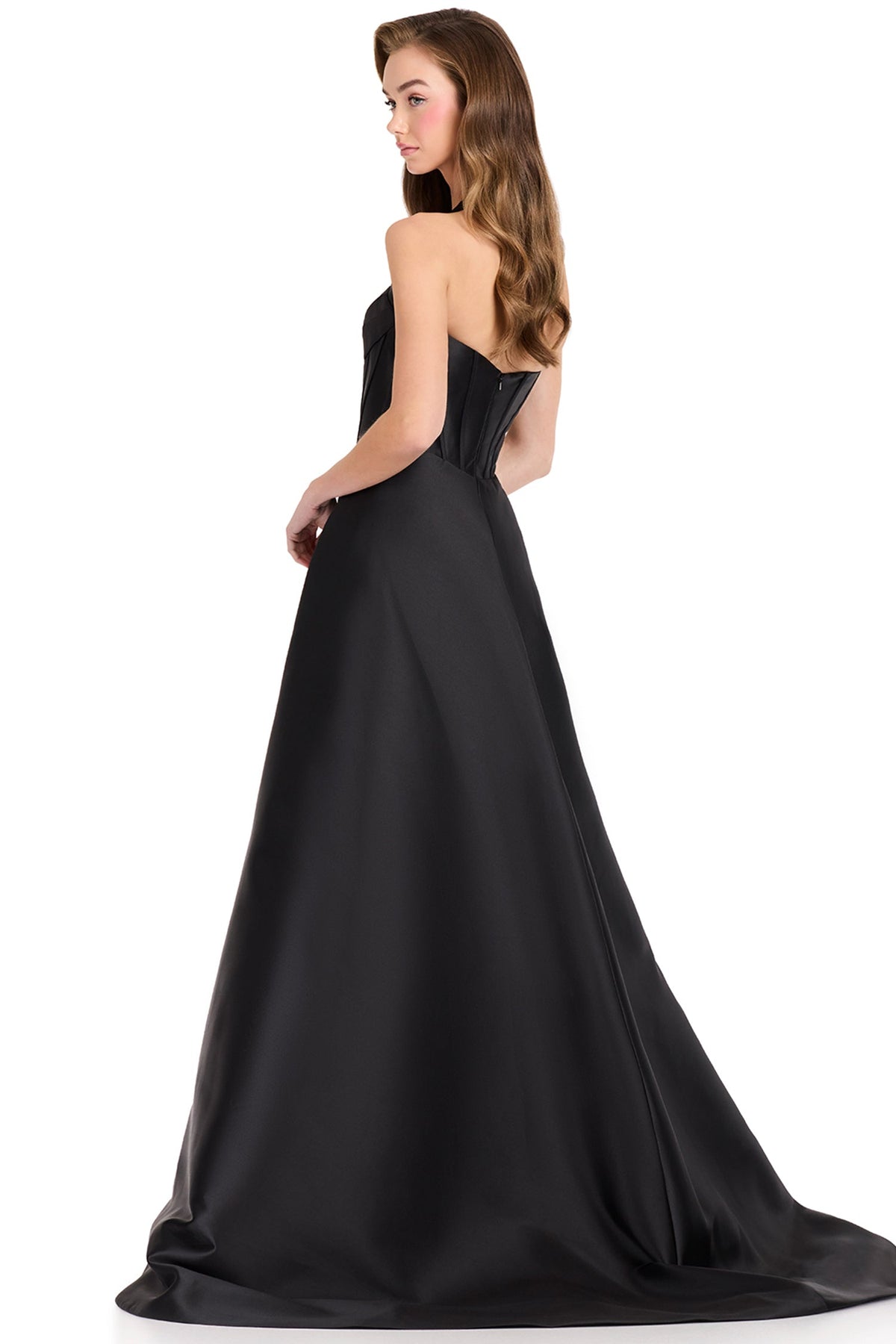 Ashley Lauren 12430 - Sweetheart Halter Overskirt Prom Gown