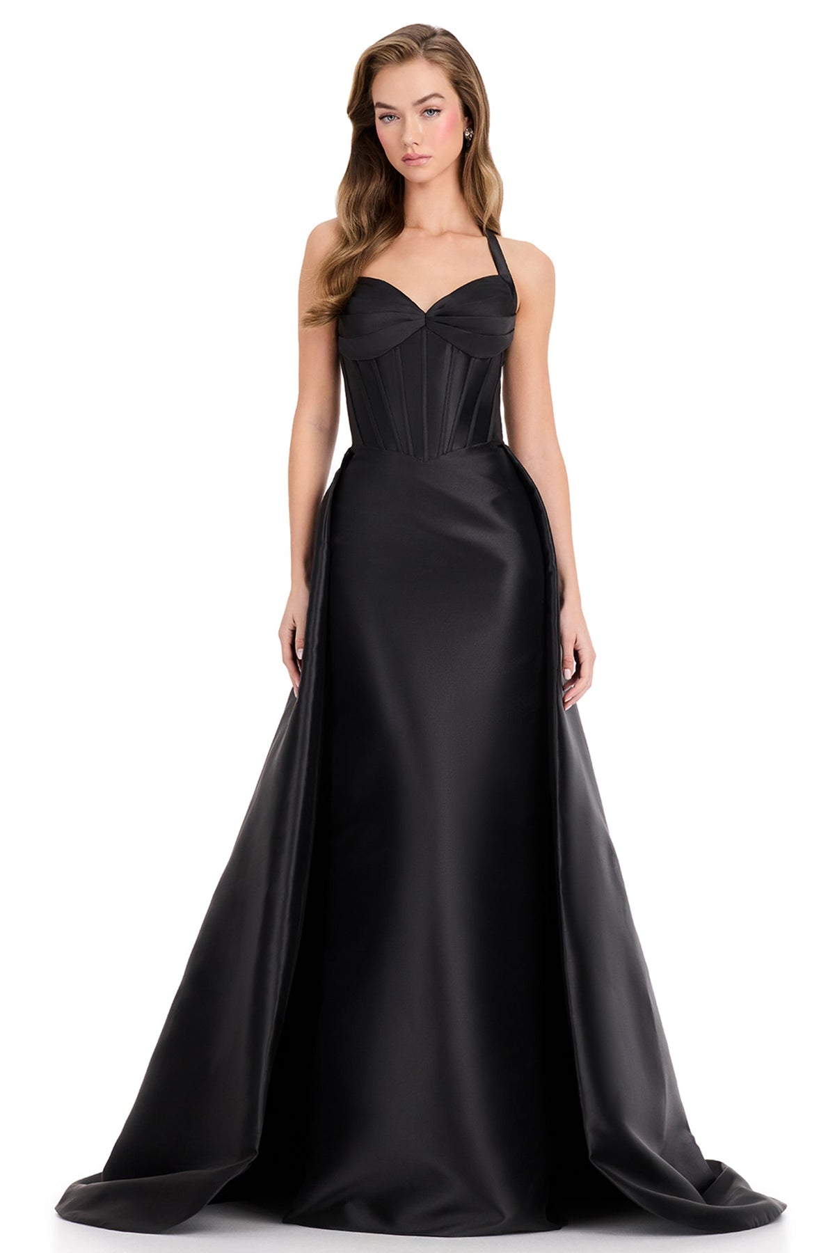 Ashley Lauren 12430 - Sweetheart Halter Overskirt Prom Gown