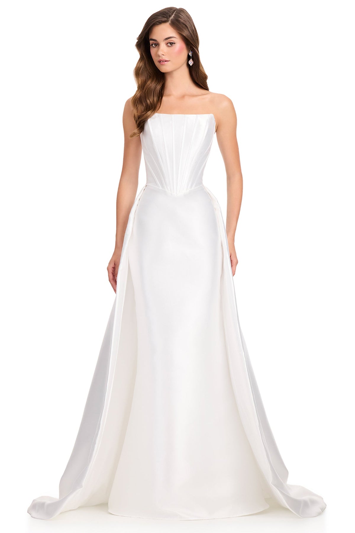 Ashley Lauren 12431 - Basque Waist Straight Neckline Prom Gown