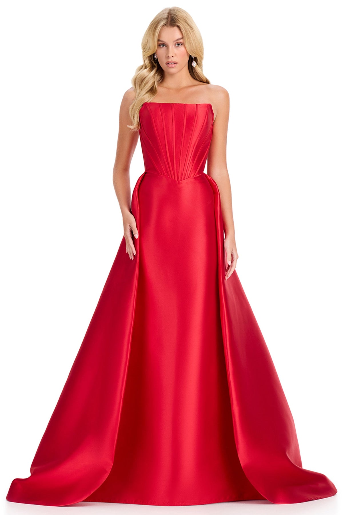 Ashley Lauren 12431 - Basque Waist Straight Neckline Prom Gown