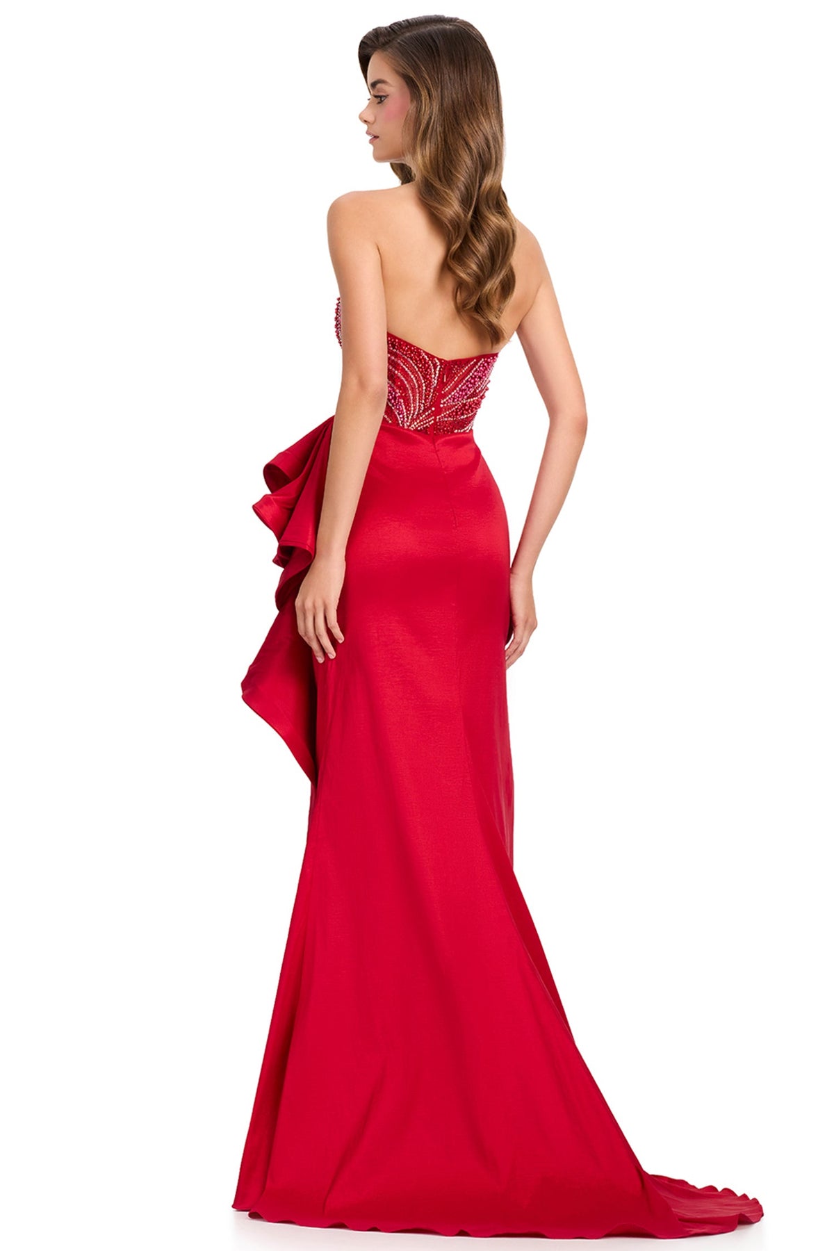 Ashley Lauren 12435 - Beaded Top Sweetheart Sheath Prom Gown