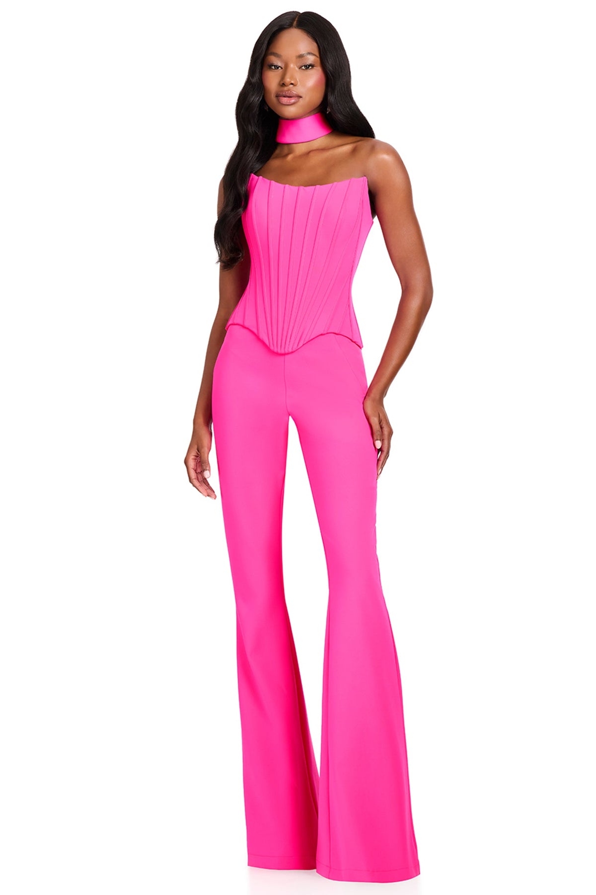 Ashley Lauren 12441 - Two Piece Basque Strapless Pantsuit