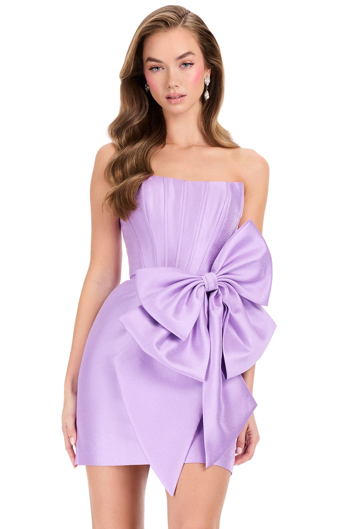 Ashley Lauren 40015 - Straight Neckline Mikado Sheath Cocktail Dress
