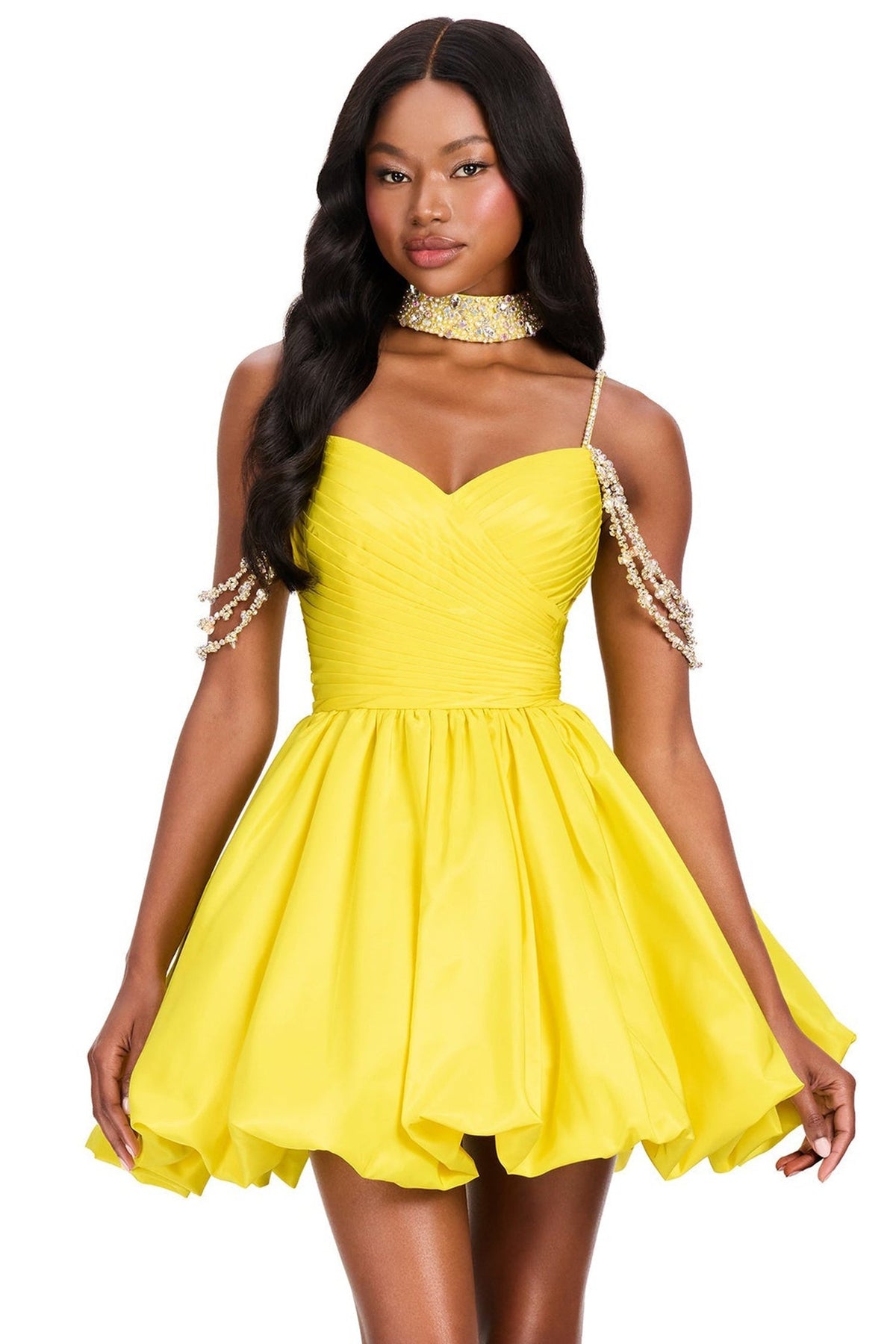 Ashley Lauren 40042 - Ruched Sweetheart Bubble A-Line Cocktail Dress