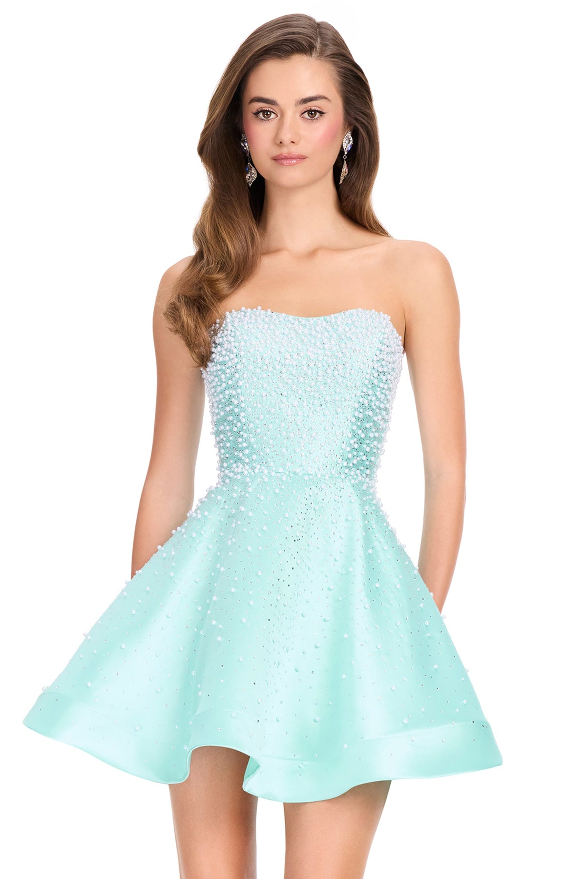 Ashley Lauren 40043 - Semi-Sweetheart Beaded Flared Cocktail Dress
