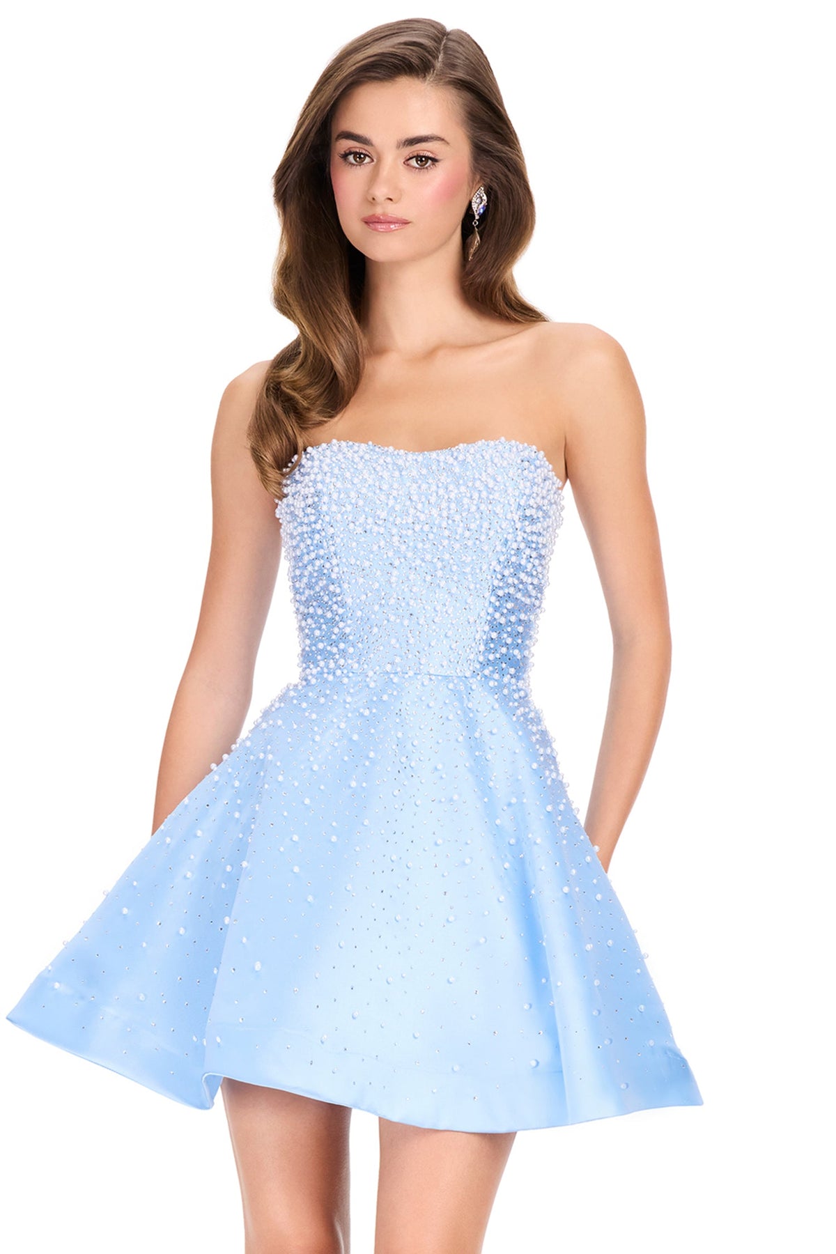 Ashley Lauren 40043 - Semi-Sweetheart Beaded Flared Cocktail Dress