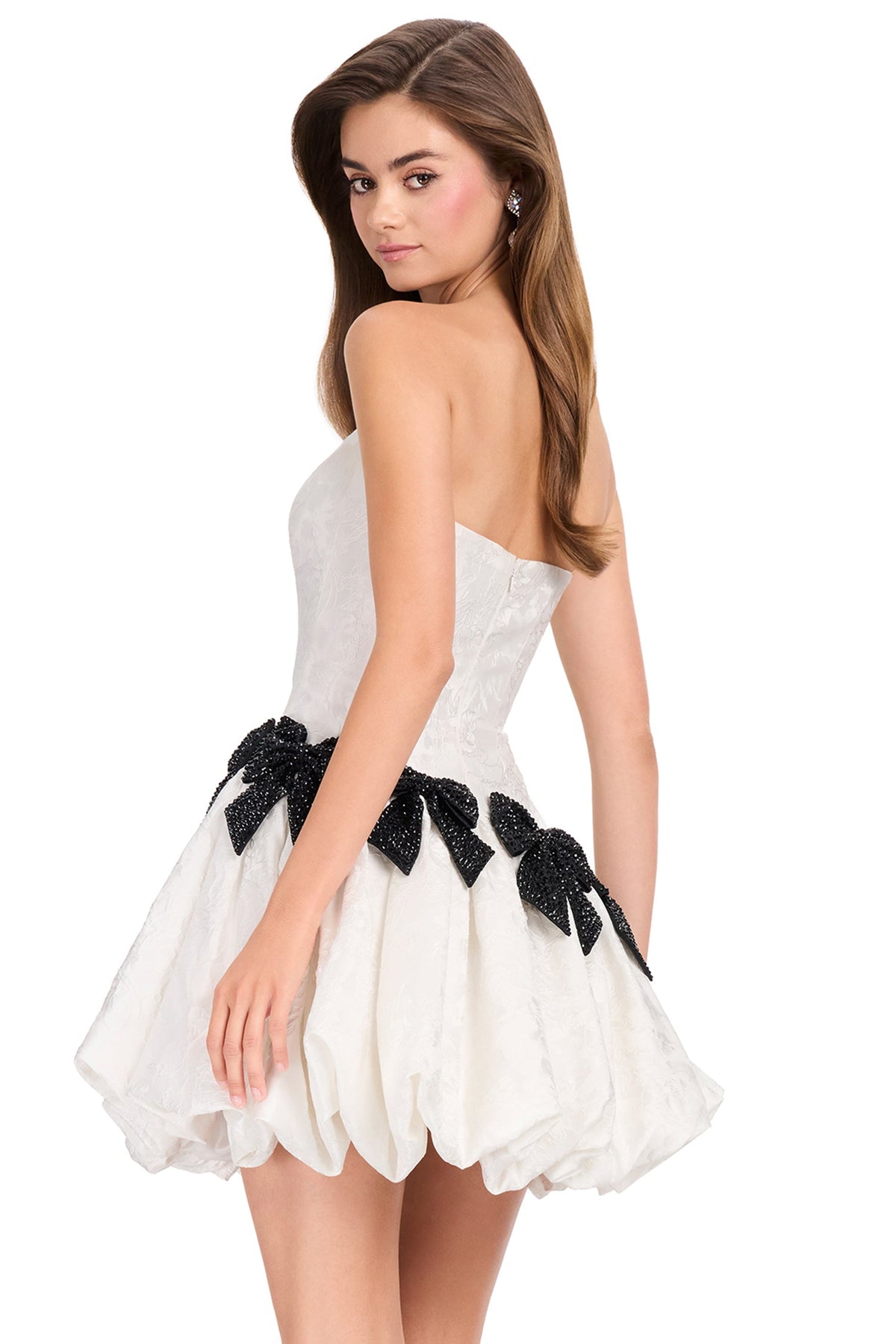 Ashley Lauren 40083 - Bubble Hem Sweetheart Brocade Cocktail Dress
