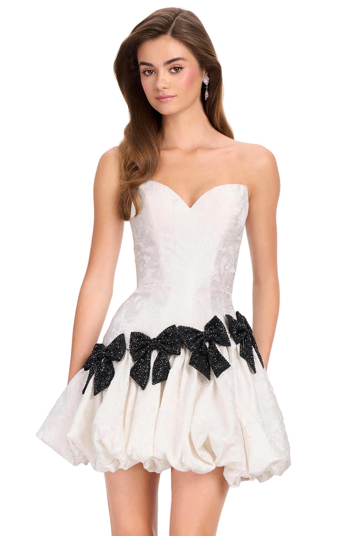 Ashley Lauren 40083 - Bubble Hem Sweetheart Brocade Cocktail Dress