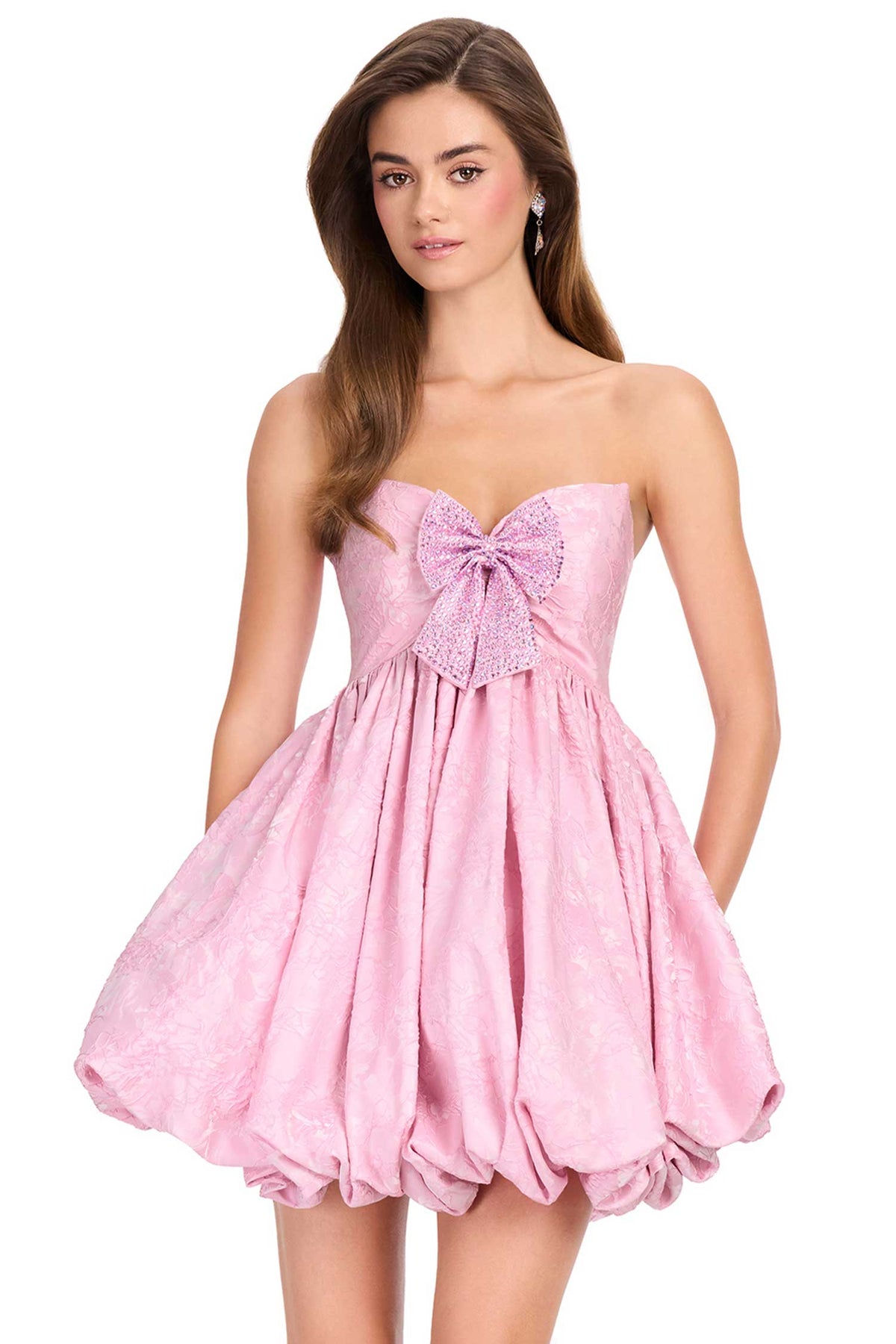 Ashley Lauren 40086 - Sweetheart Brocade Bubble Hem Cocktail Dress