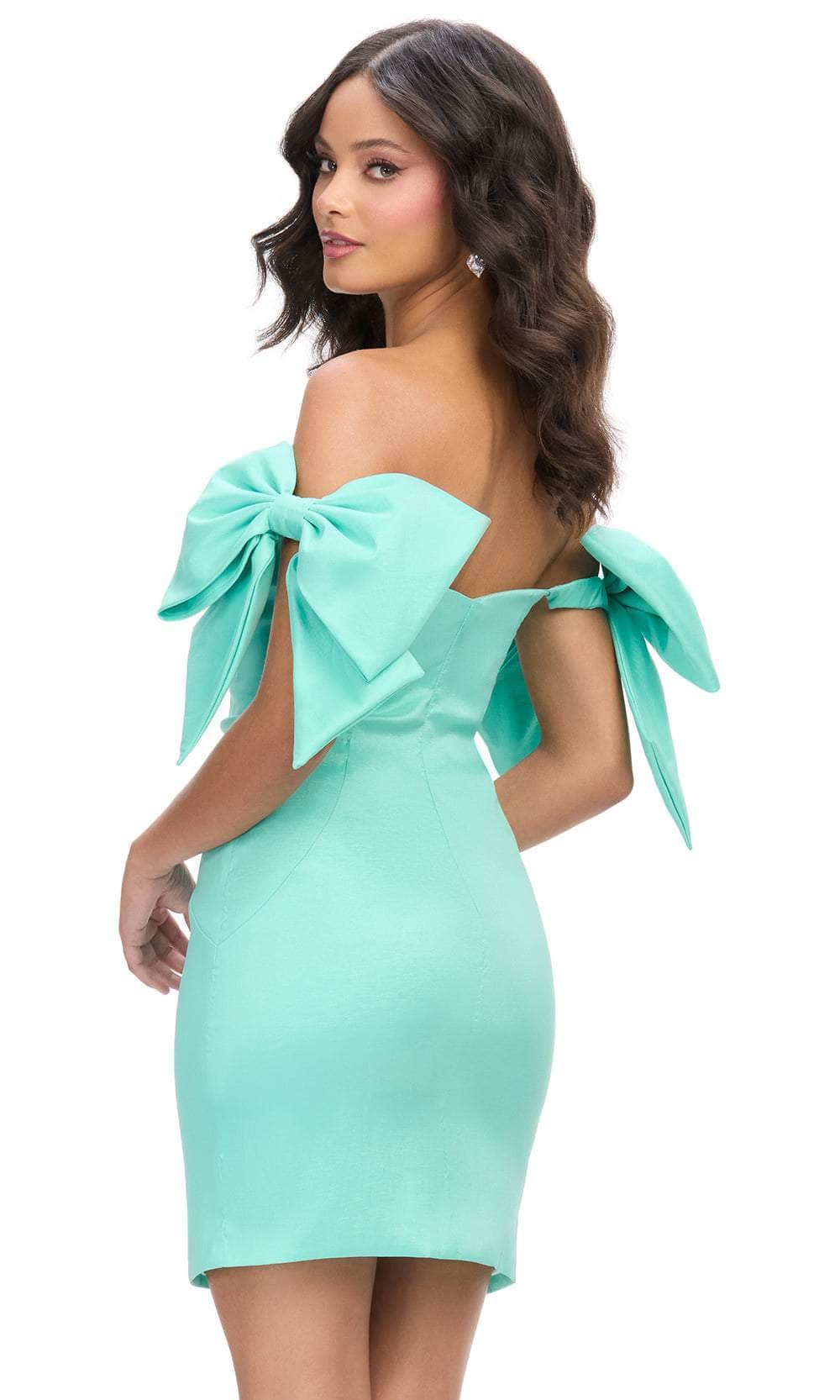 Ashley Lauren 4725 - Straight-Across Fitted Bodice Cocktail Dress Homecoming Dresses