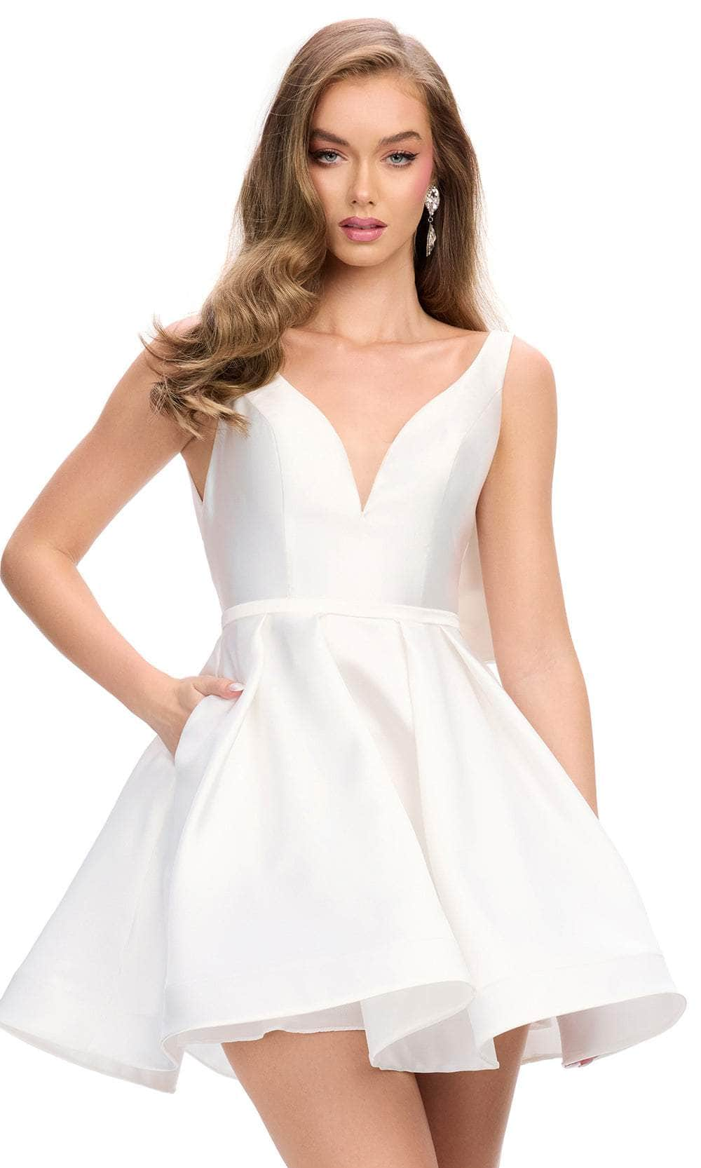 Ashley Lauren 4781 - Wide Strap A-Line Cocktail Dress Homecoming Dresses