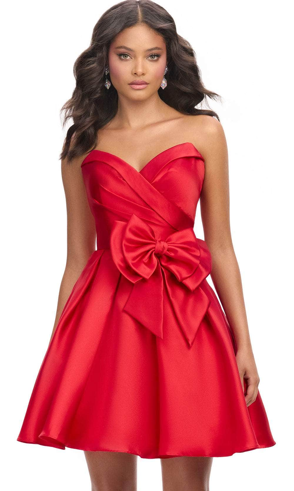 Ashley Lauren 4783 - Bow Sweetheart neck Cocktail Dress Homecoming Dresses