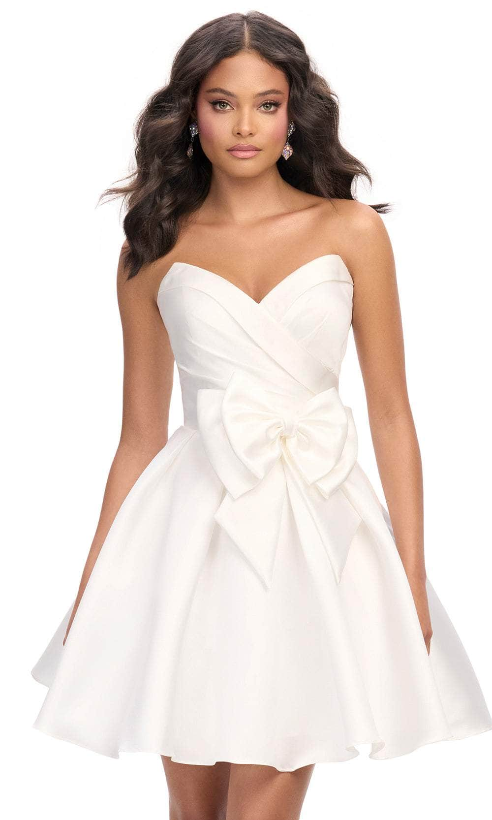 Ashley Lauren 4783 - Bow Sweetheart neck Cocktail Dress Homecoming Dresses