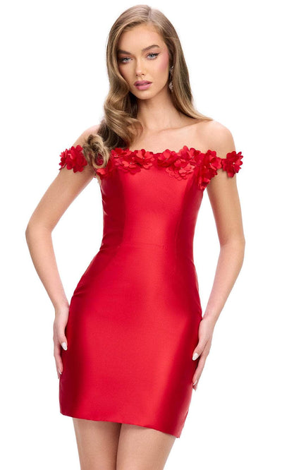 Ashley Lauren 4784 - Off Shoulder Bodycon Cocktail Dress Homecoming Dresses