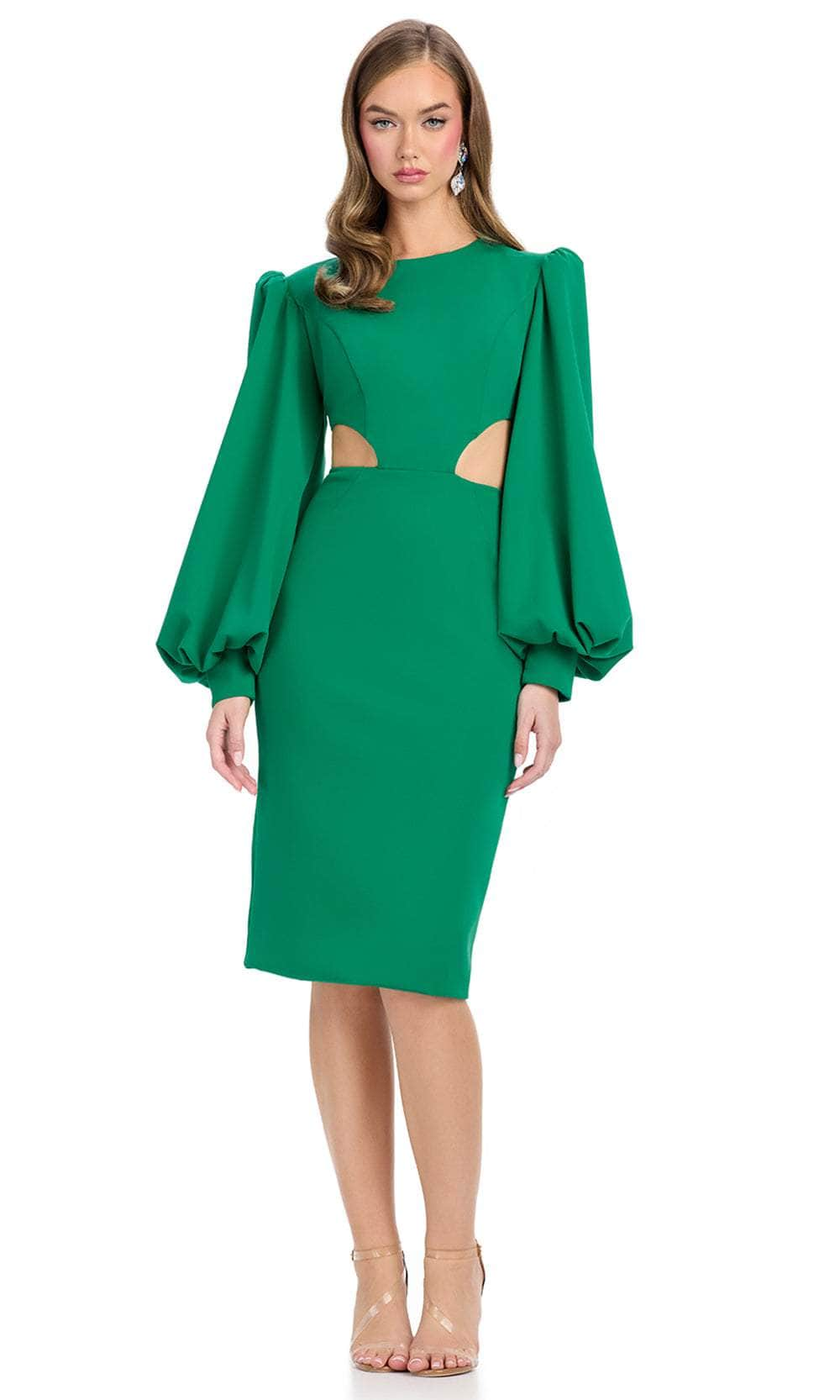 Ashley Lauren 4811 - Balloon Sleeve Scuba Cocktail Dress Cocktail Dress