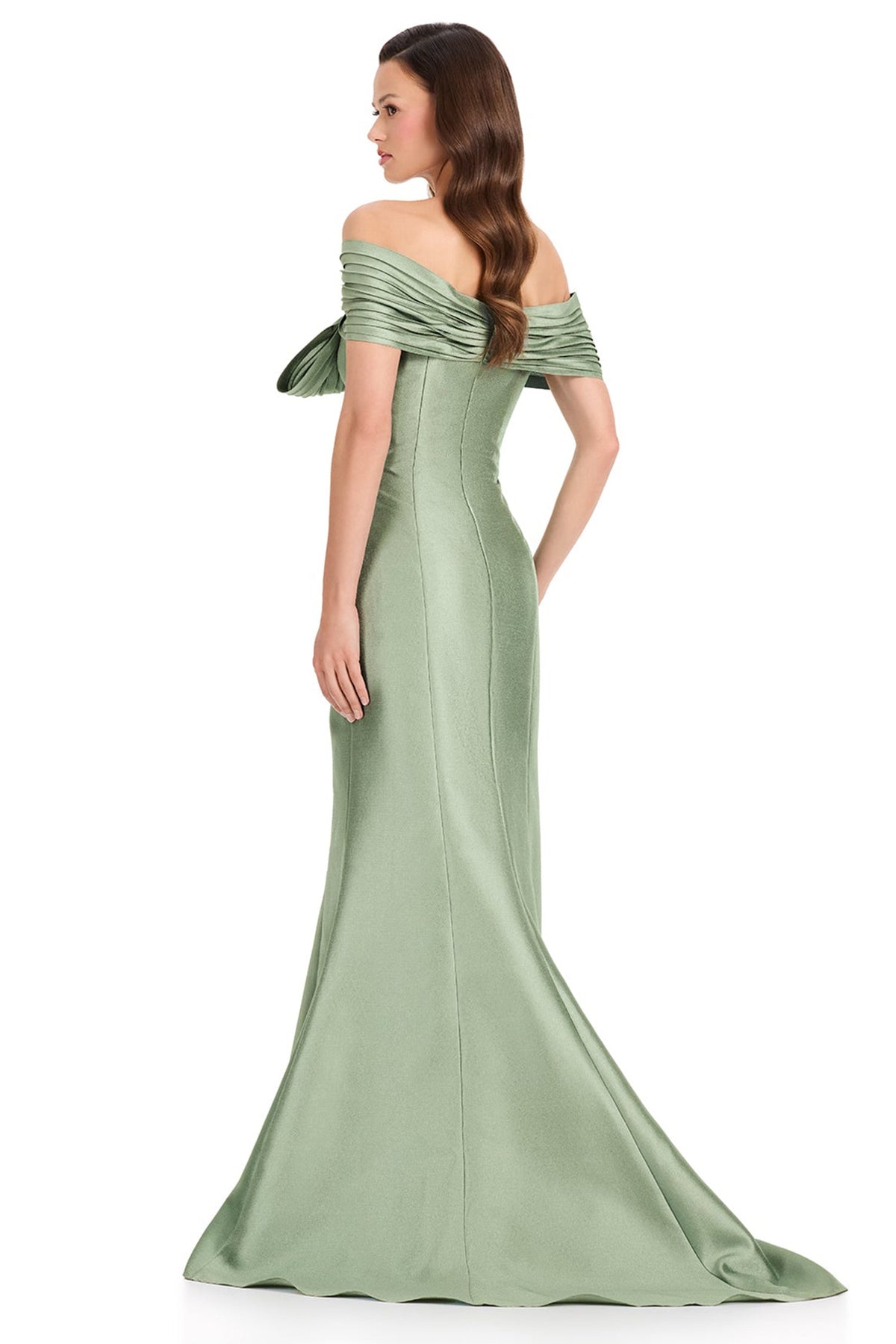 Ashley Lauren E12369 Knotted Bow Accent Mermaid Evening Gown