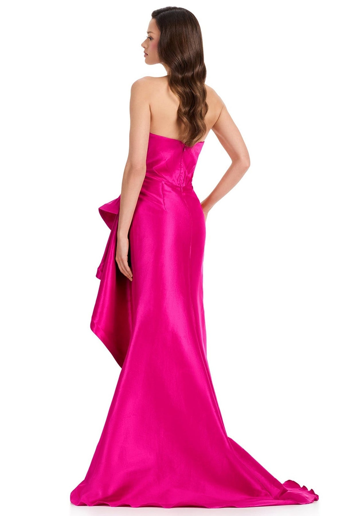 Ashley Lauren E12379 Sweetheart Side Ruffle Detail Prom Gown