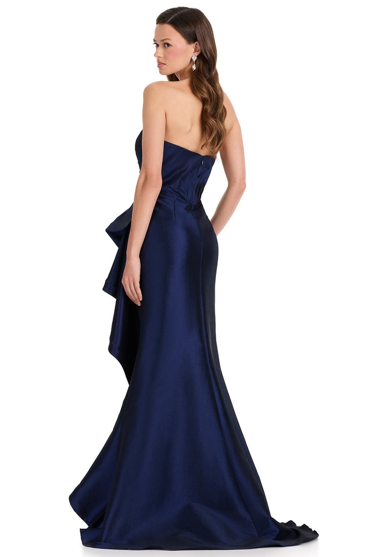 Ashley Lauren E12379 Sweetheart Side Ruffle Detail Prom Gown