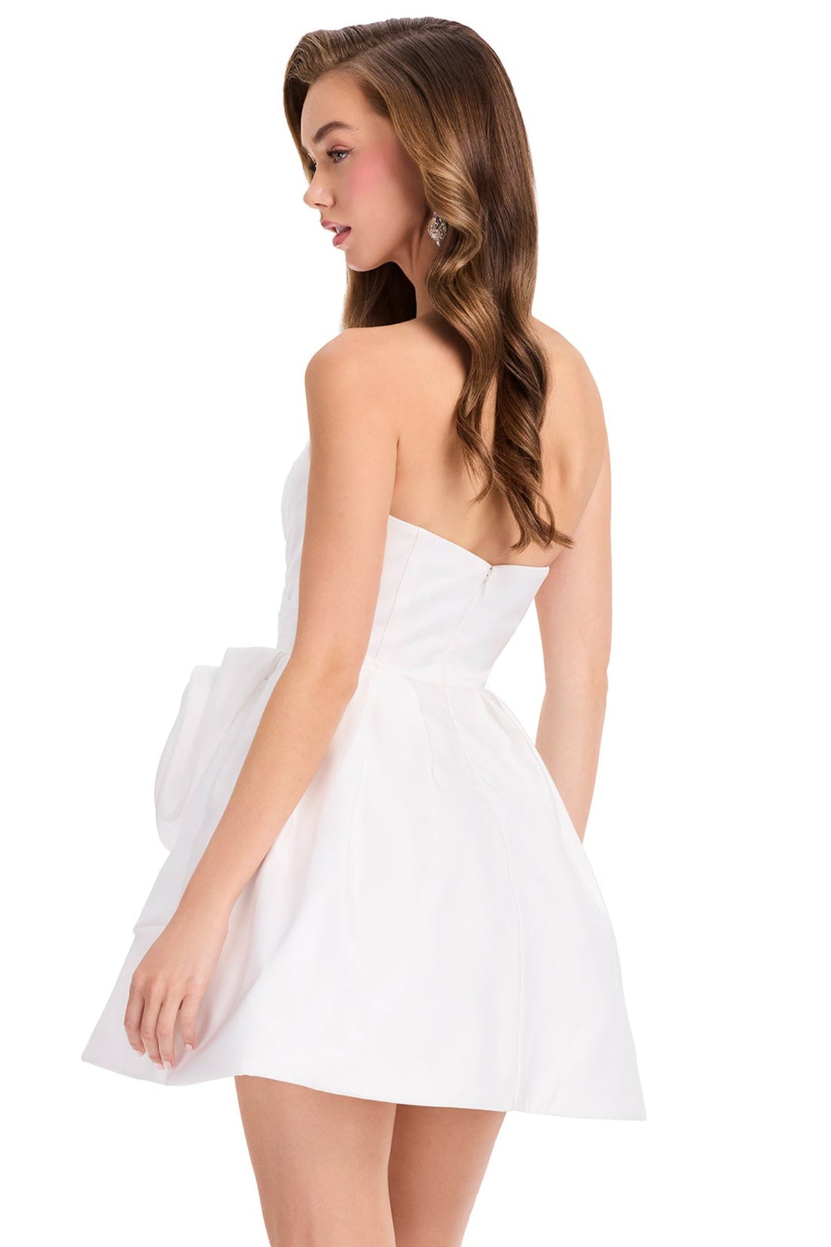 Ashley Lauren E40013 Draped Bodice A-Line Cocktail Dress