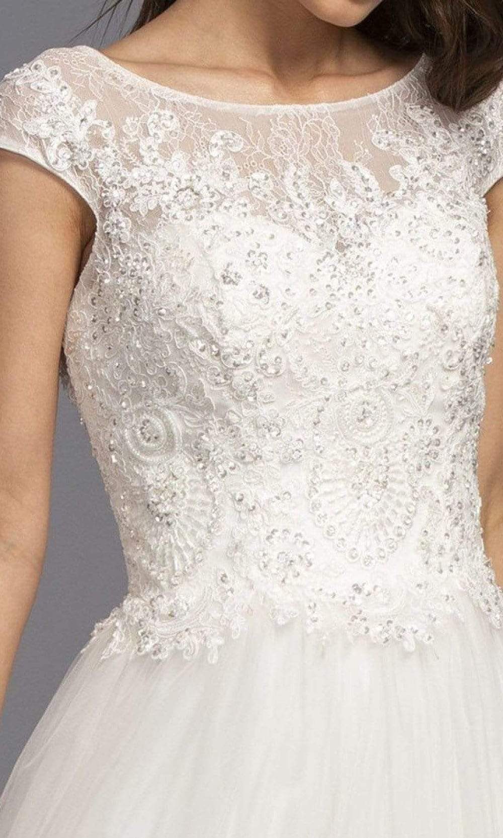 Trevi Collection Bridal - L2249 Lace Beaded Tulle Wedding Gown Wedding Dresses