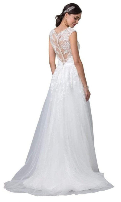 Trevi Collection Bridal - L2353 Embroidered Lace A-Line Bridal Bridal Dresses
