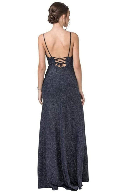 Trevi Collection - D415 Spaghetti Strapped Glittered Dress Prom Dresses
