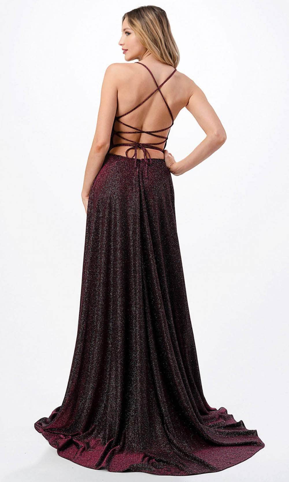 Trevi Collection D533 - Glitter Evening Gown
