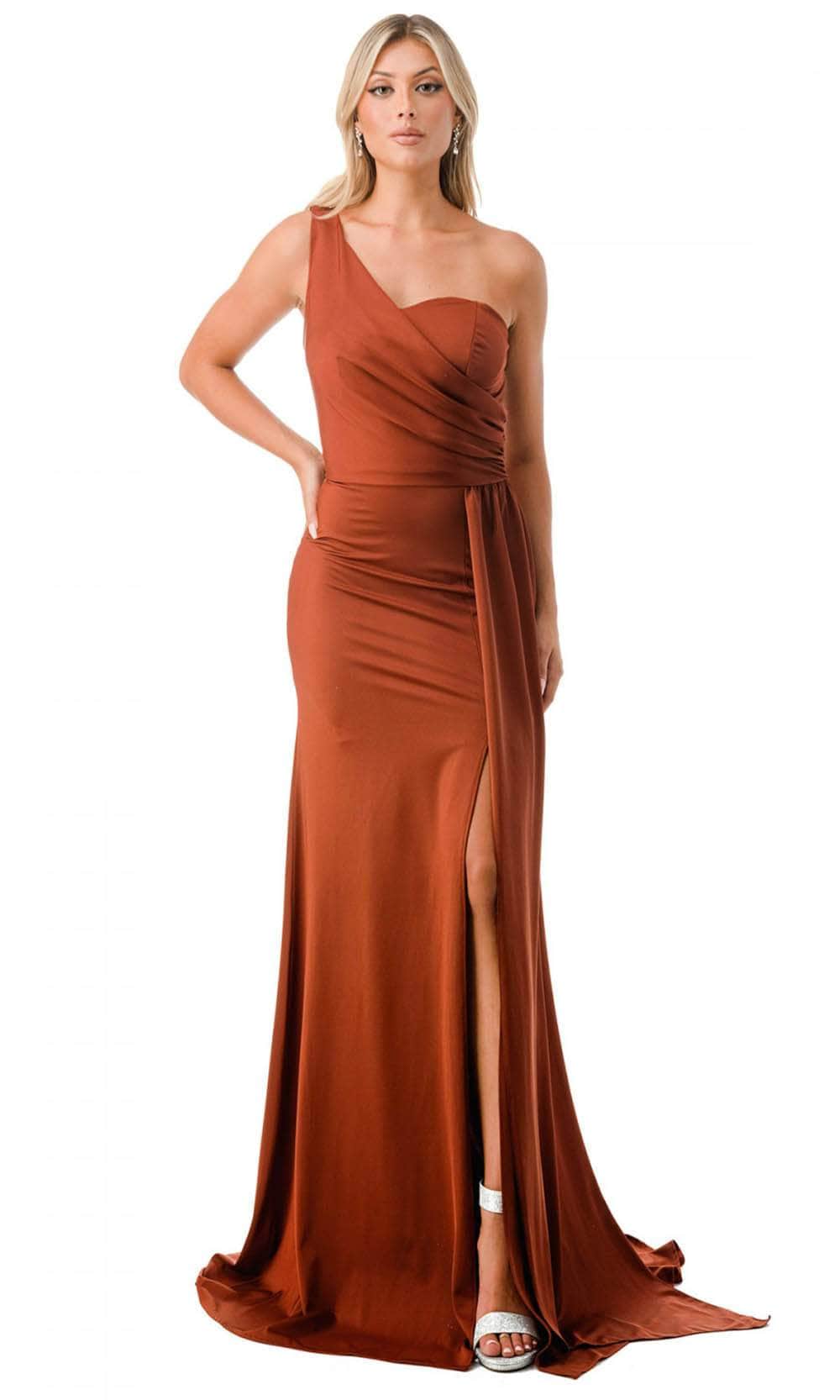 Trevi Collection D567 - One Shoulder Evening Gown