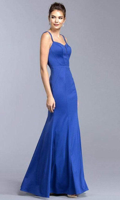 Trevi Collection - L1937 Spaghetti Strap Mermaid Dress Evening Dresses XXS / Royal