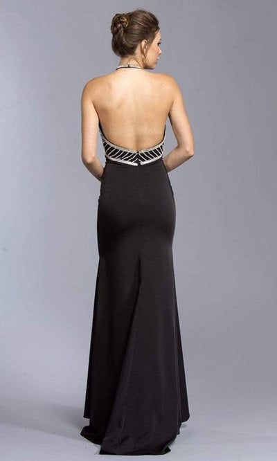 Trevi Collection - L1950 Halter A-Line Evening Dress Evening Dresses