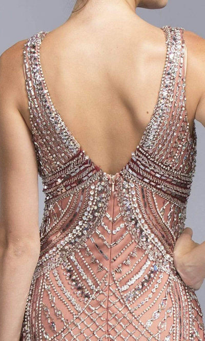 Trevi Collection - L2015 Sleeveless Sheath Evening Dress Evening Dresses