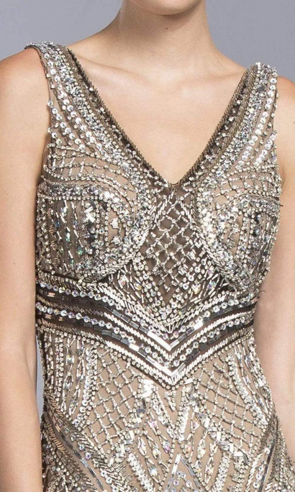 Trevi Collection - L2015 Sleeveless Sheath Evening Dress Evening Dresses