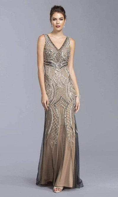 Trevi Collection - L2015 Sleeveless Sheath Evening Dress Evening Dresses XXS / Black