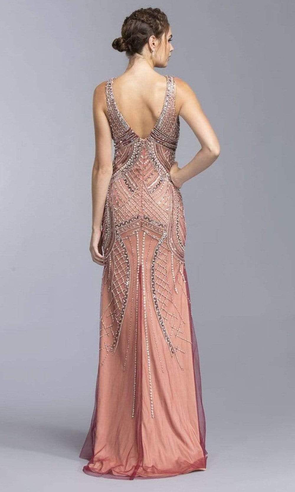 Trevi Collection - L2015 Sleeveless Sheath Evening Dress Special Occasion Dress