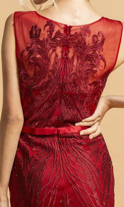 Trevi Collection - L2099 Illusion Jewel Trumpet Evening Dress Evening Dresses