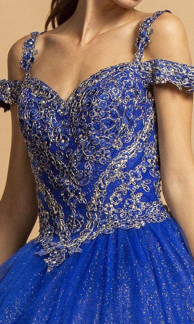 Trevi Collection - L2103 Off Shoulder Basque Ball Gown Ball Gowns