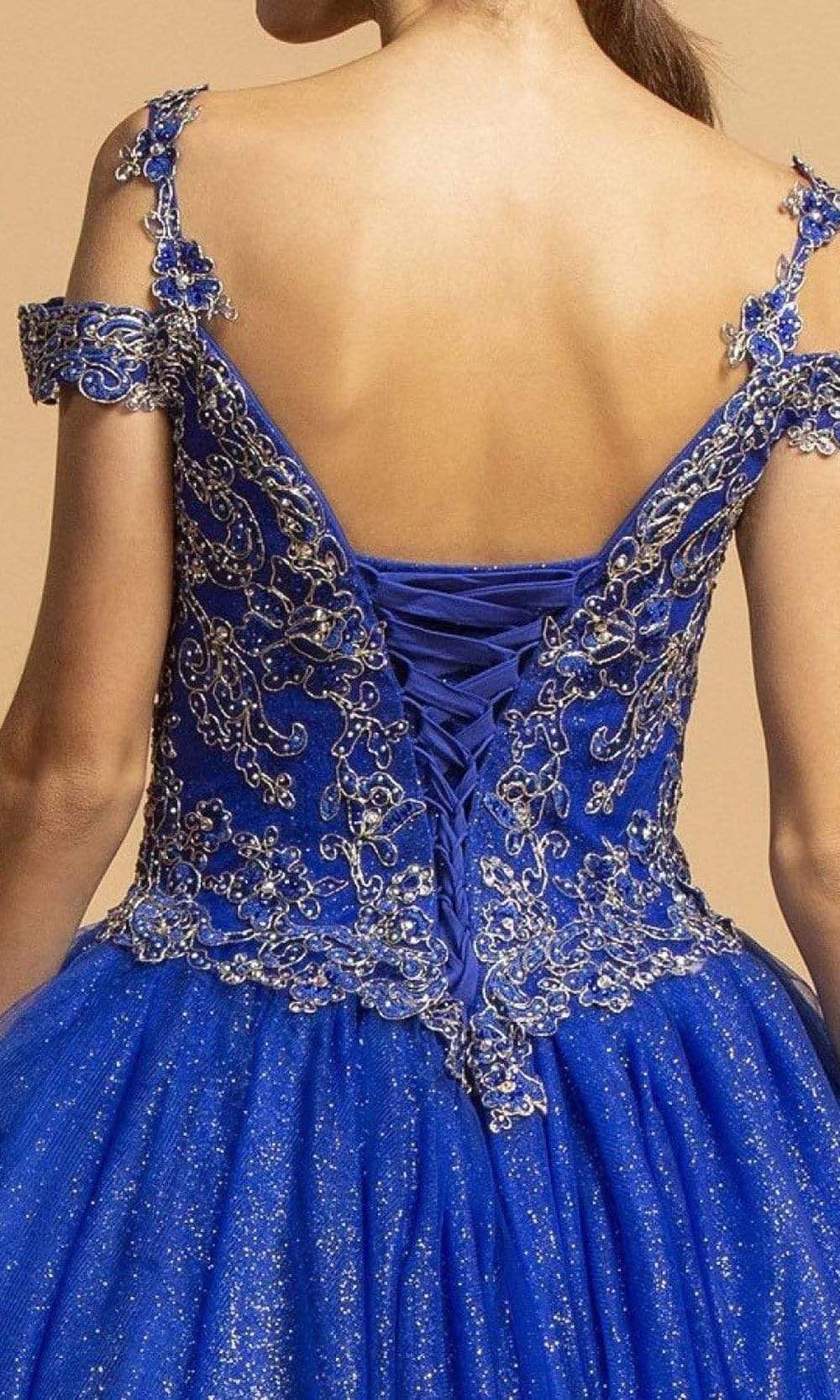 Trevi Collection - L2103 Off Shoulder Basque Ball Gown Ball Gowns