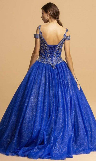 Trevi Collection - L2103 Off Shoulder Basque Ball Gown Ball Gowns