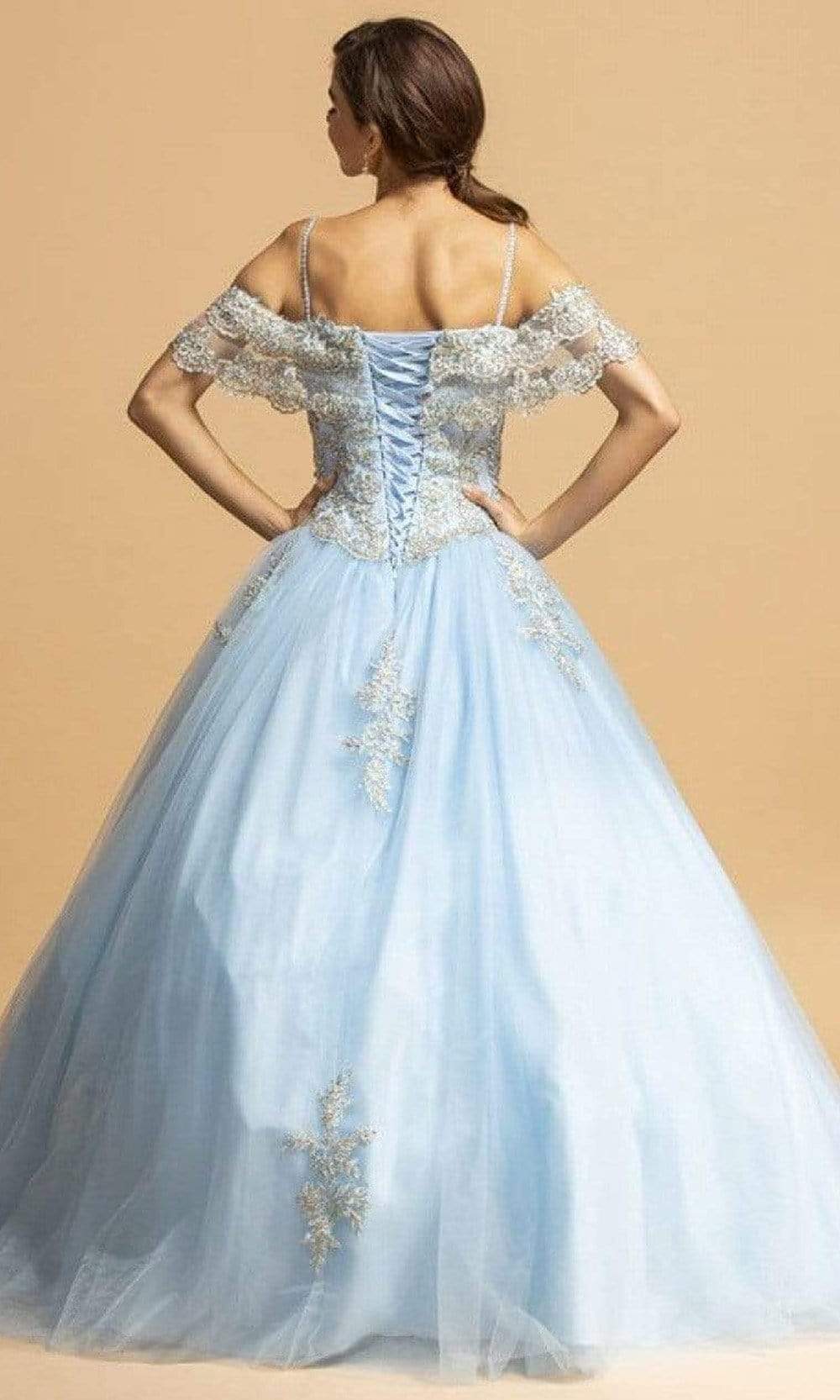 Trevi Collection - L2132 Appliqued Off Shoulder Ball Gown Quinceanera Dresses