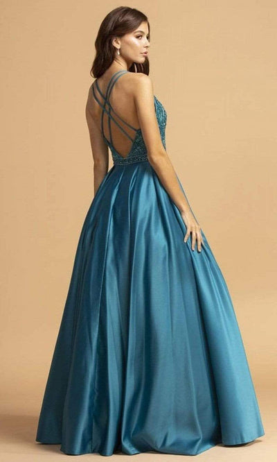 Trevi Collection - L2174 Sleeveless A-Line Evening Dress Evening Dresses