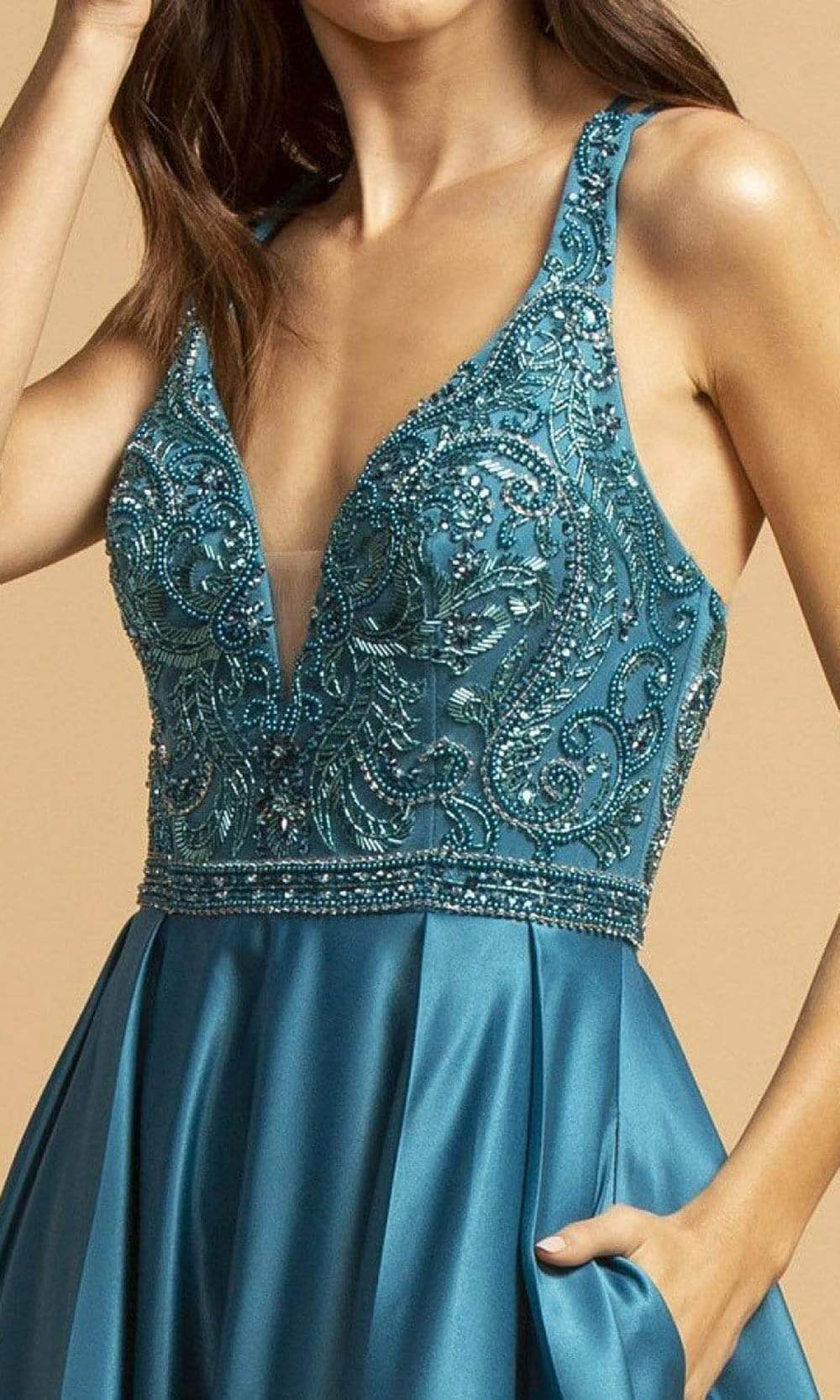 Trevi Collection - L2174 Sleeveless A-Line Evening Dress Evening Dresses