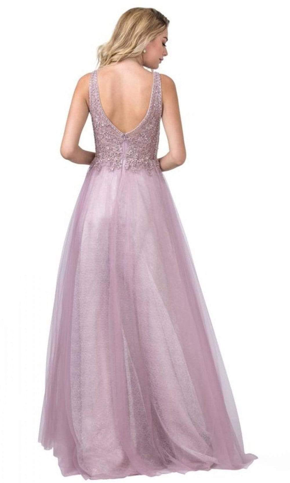 Trevi Collection - L2179 Beaded Applique A-Line Long Dress Prom Dresses