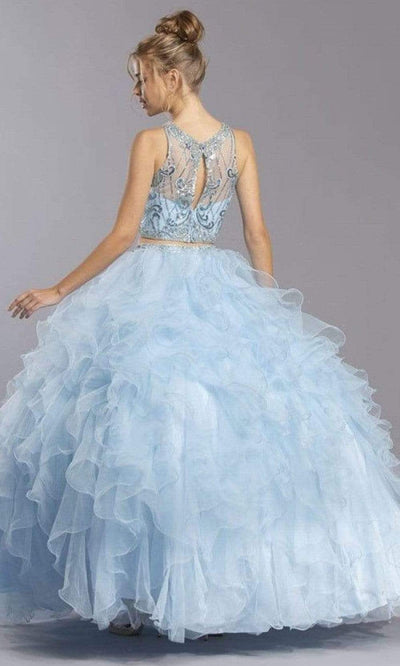 Trevi Collection - L2281 Illusion Jewel Two Piece Ball Gown Ball Gowns