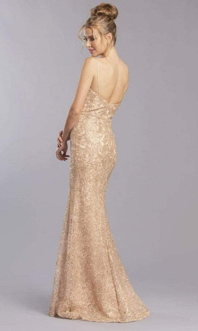 Trevi Collection - L2294 Scoop Sheath Evening Dress Evening Dresses