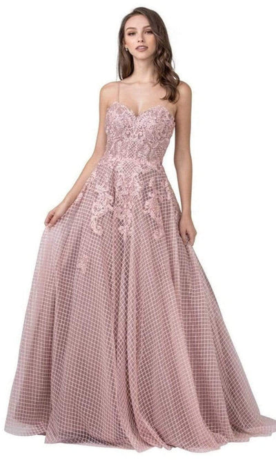 Trevi Collection - L2310 Sweetheart Spaghetti Straps Evening Dress Evening Dresses XXS / Dusty Blush