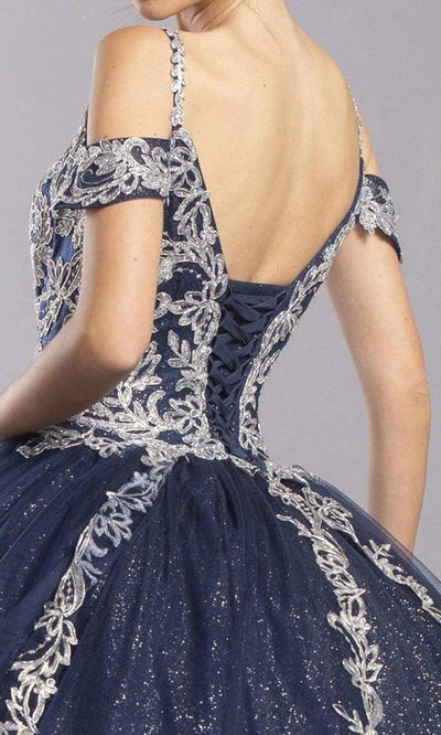 Trevi Collection - L2348 Cold Shoulders Basque Ball Gown Quinceanera Dresses