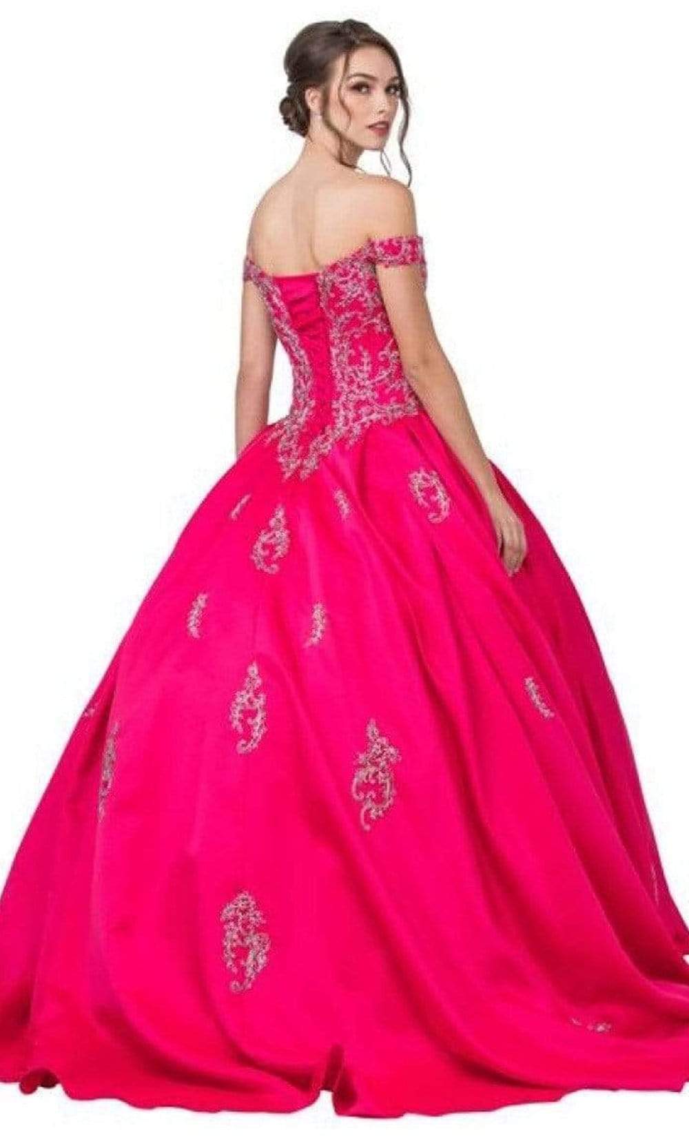 Trevi Collection - L2363 Off Shoulder Appliqued Ball Gown Quinceanera Dresses