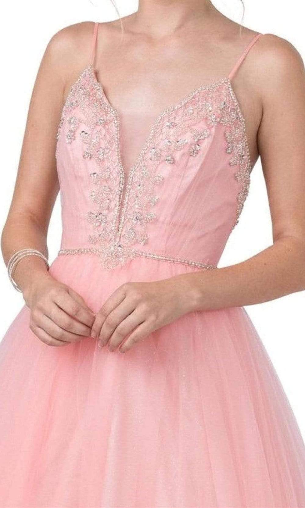 Trevi Collection - L2379 Beaded Full Length A-Line Dress Prom Dresses