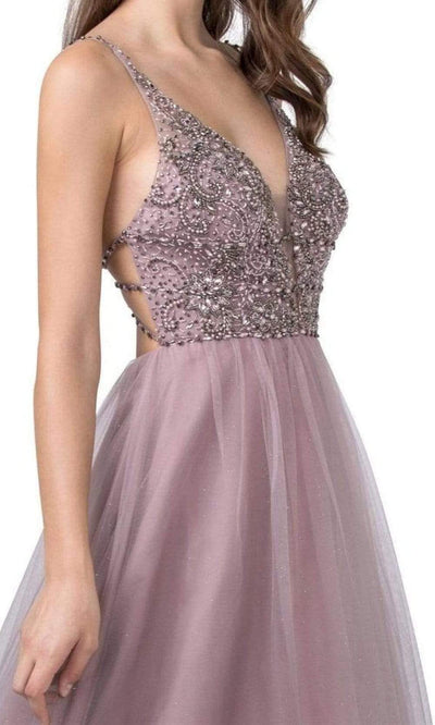 Trevi Collection - L2416 Strappy Back Bedazzled Gown Prom Dresses